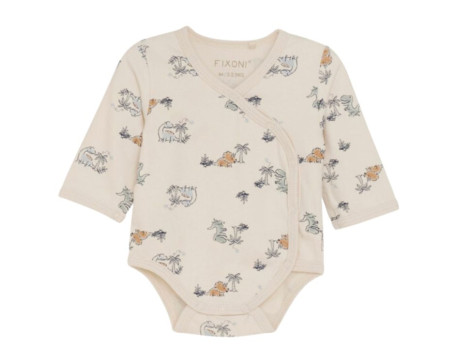 Body bébé prématuré en coton bio Motif Dinosaure