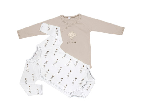 Lot de 2 bodies Manches Longues -Beige Ma vie
