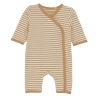 Pyjama rayé sans pied pour prématuré - Camel