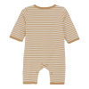 Pyjama rayé sans pied pour prématuré - Camel