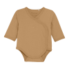 Body prématuré en coton bio - Uni camel