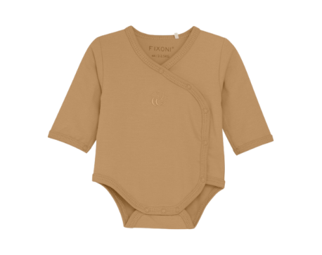 Body prématuré en coton bio - Uni camel