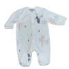 Pyjama bébé prématuré velours motif cactus