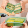 Bac Silicone Haakaa avec Couvercle – 4 ou 8 Compartiments – Congélation & Cuisson – Sans BPA