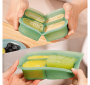 Bac Silicone Haakaa avec Couvercle – 4 ou 8 Compartiments – Congélation & Cuisson – Sans BPA
