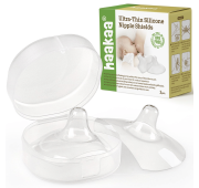 Bouts de Sein Silicone Haakaa – 2 Pièces – Protège-Mamelons Allaitement – Sans BPA