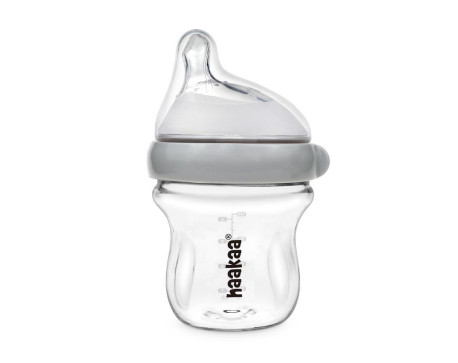 Biberon Verre Haakaa Gen3 120ml – Anti-Colique, Ergonomique et Résistant