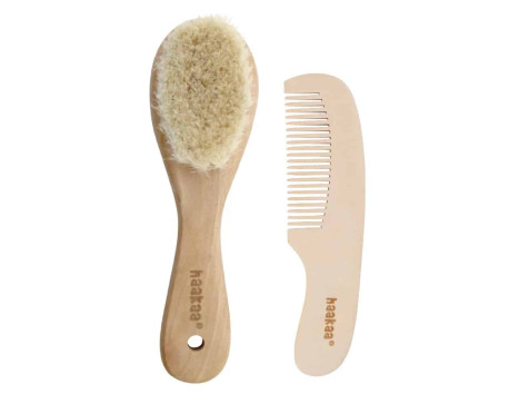 Brosse et Peigne en Bois Haakaa