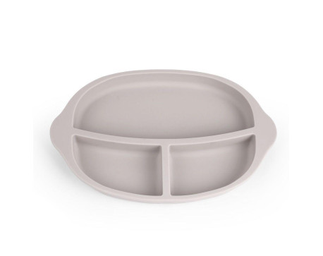 Assiette 3 Compartiments Silicone Haakaa – Écologique et Pratique pour Bébé