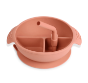 Bol Bébé Haakaa 3 Compartiments – Silicone alimentaire avec paille