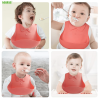 Bavoir Bébé Haakaa – Silicone alimentaire avec poche récupératrice