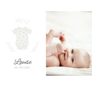 Faire-part de naissance personnalisé pour bébé prématuré - Louis/e