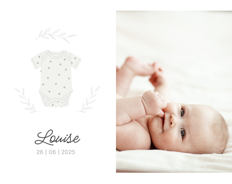 Faire-part de naissance personnalisé pour bébé prématuré - Louis/e