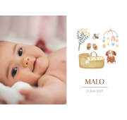 Faire‑part naissance prématurée – Douce arrivée personnalisée