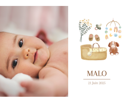 Faire‑part naissance prématurée – Douce arrivée personnalisée