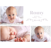Faire‑part naissance prématurée avec 3 photos