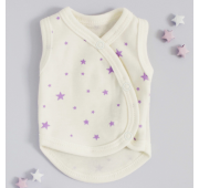 Body prématuré spécial couveuse en coton bio – Purple Stars