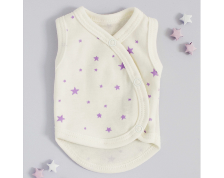 Body prématuré spécial couveuse en coton bio – Purple Stars
