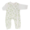 Ensemble salopette et haut pour bébé prématuré – coton bio – Fleurs vertes