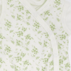 Ensemble salopette et haut pour bébé prématuré – coton bio – Fleurs vertes