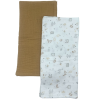 Lot 2 langes animaux en gaze de coton - camel