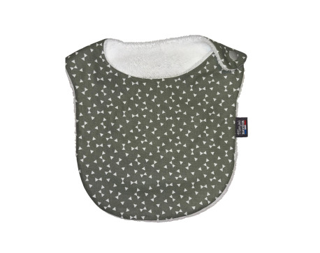 Bavoir nourrisson 0-6 mois en coton éponge OEKO-TEX – Fabrication française - Kaki