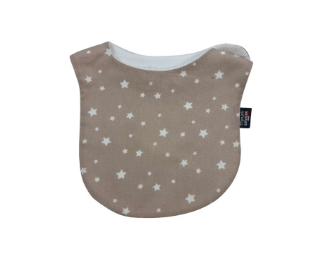 Bavoir nourrisson 0-6 mois en coton éponge OEKO-TEX – Fabrication française - Rose Pale Etoile