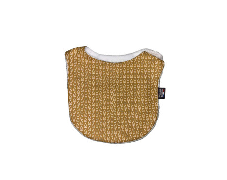 Bavoir nourrisson 0-6 mois en coton éponge OEKO-TEX – Fabrication française - Feuille jaune