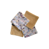 Coffret naissance – 1 bavoir + 4 lingettes lavables Motif Mohana
