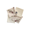 Coffret naissance – 1 bavoir + 4 lingettes lavables Motif Savane