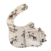 Coffret naissance – 1 bavoir + 4 lingettes lavables Motif Savane