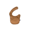 Bavoir nourrisson 0-6 mois en coton éponge OEKO-TEX – Fabrication française - Carreaux Camel