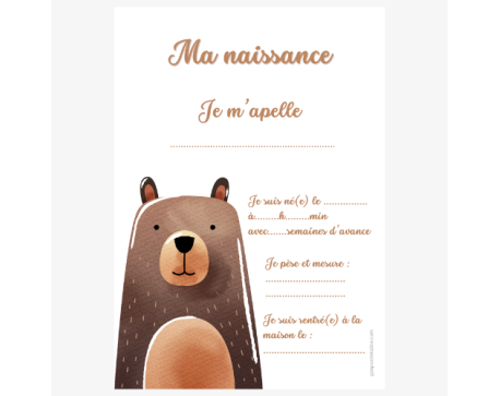 Affiche naissance bébé prématuré – Ma naissance