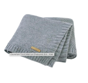 Couverture Tricot bébé - Gris