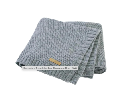 Couverture Tricot bébé - Gris