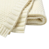Couverture bébé en tricot 80x100 cm, écru