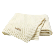 Couverture bébé en tricot 80x100 cm, écru
