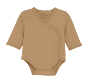 Body prématuré en coton bio pour couveuse – ouverture facile soins néonatalogie – camel