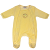 Pyjama bébé prématuré jaune en velours motif Sahara