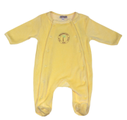 Pyjama bébé prématuré velours jaune Sahara