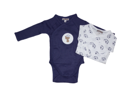 Body croisé bleu marine pour bébé prématuré et nouveau-né 