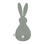 Doudou bébé lapin vert dinosaure
