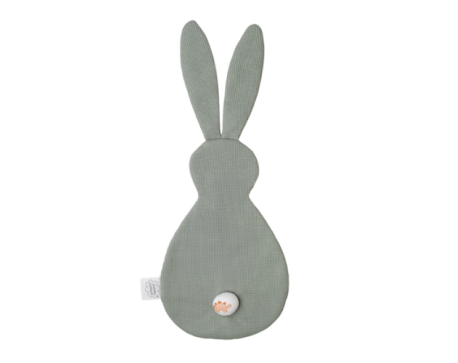 Doudou bébé lapin vert dinosaure
