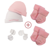 Ensemble préma bonnet + moufles + chaussettes